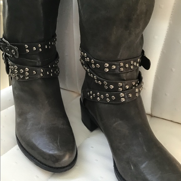 Stuart Weitzman Charcoal Grey knee high boots - Picture 2 of 5